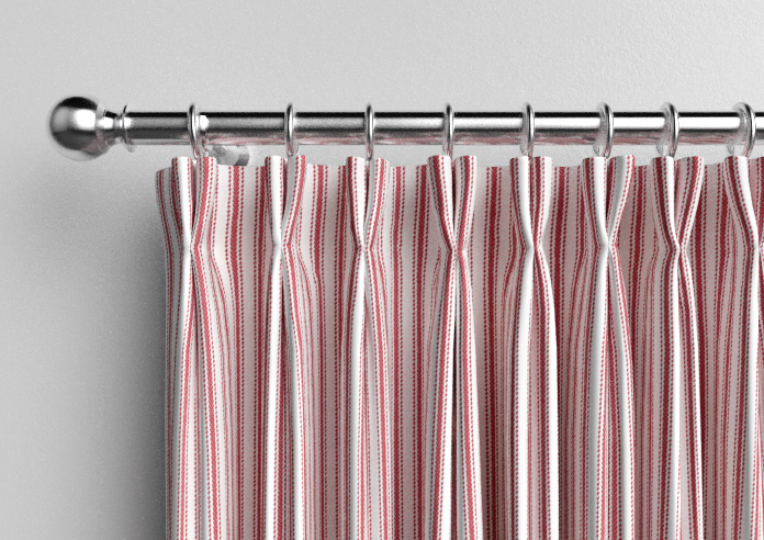 Lace Stripes, Rouge - Made to Measure Curtains - Image 10